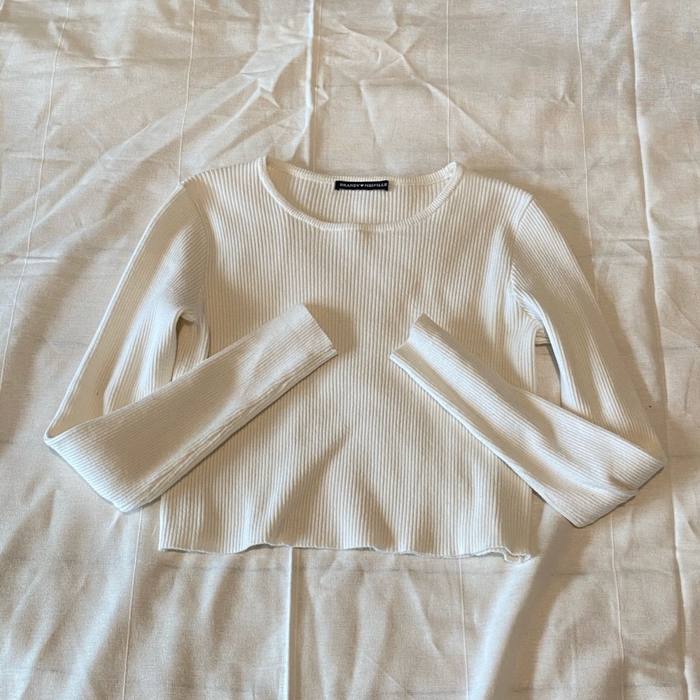 Brandy Melville Ribbed Cropped Knit